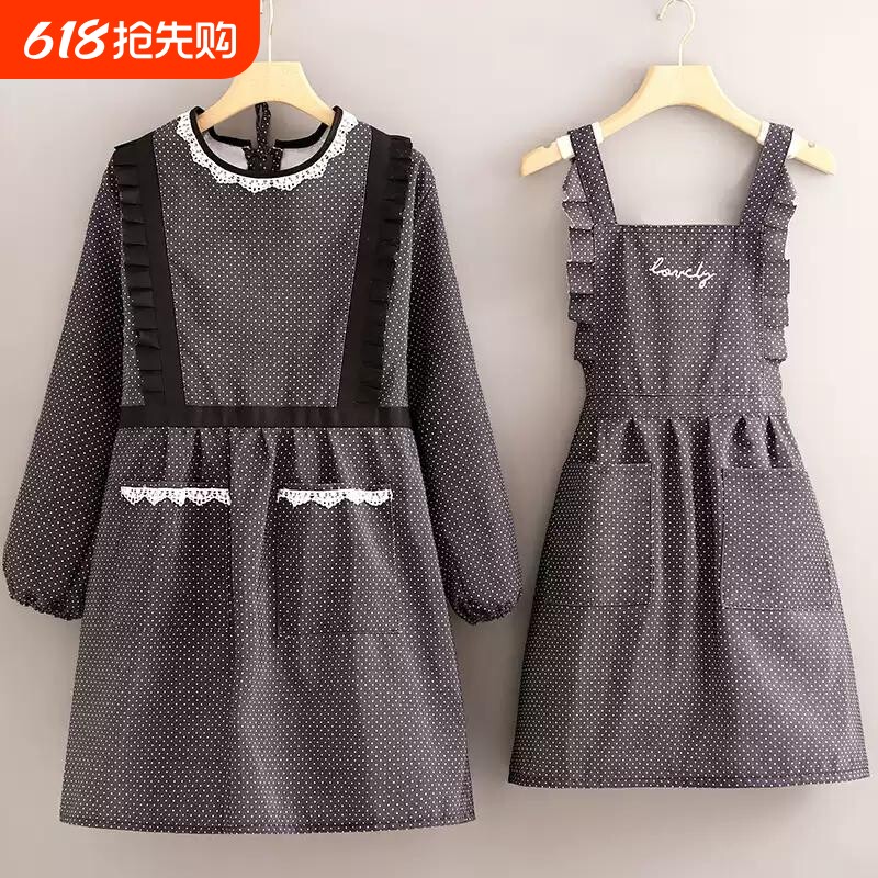 姜妍同款围裙厨房家用2025新款长袖女做饭耐磨时尚洋气高颜值罩衣