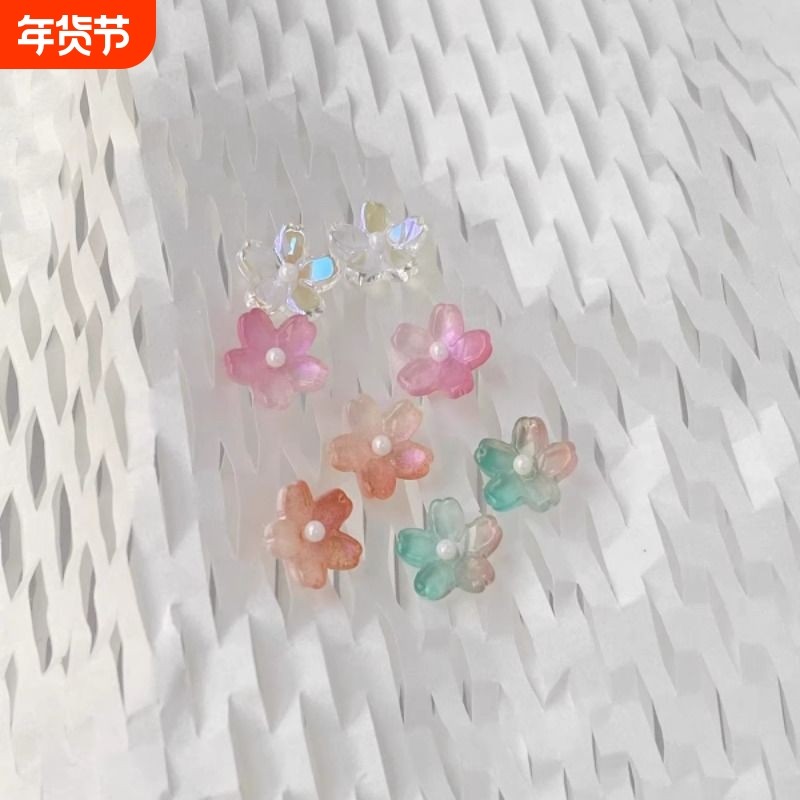 医用生物瓷耳针一款两戴式透明玻璃小花朵小众甜美耳环防过敏耳钉,饰品/流行首饰/时尚饰品新,耳钉,淘宝优惠券,粉丝福利购,淘宝优惠卷