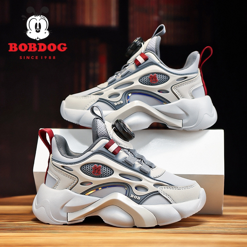 巴布豆男童鞋防水皮面2025春秋款