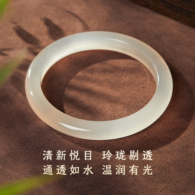 白月光香槟金玛瑙手镯冰透玉髓镯子马料玉手镯正品送礼物高货真玉