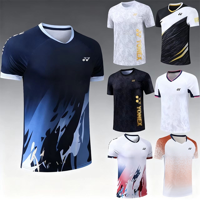 新款yy羽毛球服男女套装速干透气儿童短袖上衣比赛服训练运动印制