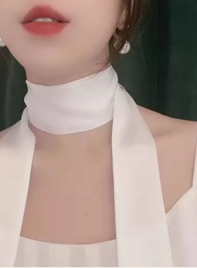 高级感脖颈带小领巾围巾女长条丝巾颈饰飘带腰带发带丝带搭配衬衫