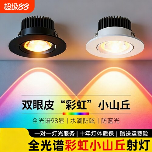 彩虹小山丘射灯嵌入式筒灯客厅走廊家用led灯新款洗墙灯吊顶灯具