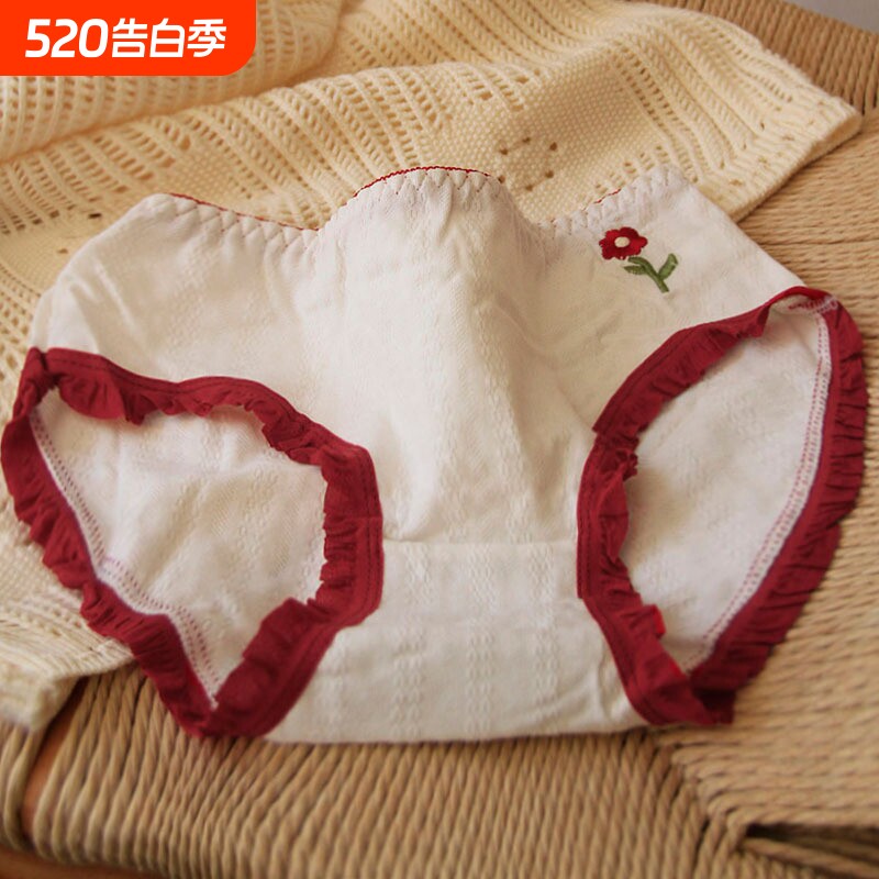 2026新款本命年红内裤女纯棉抗菌裆中低腰甜可爱透气少女三角裤