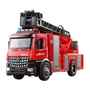 儿童玩具惯性云梯消防车男孩大号会喷水的合金模型3到6岁2025新款