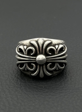 ODEK高级感复古守护者戒指大号欧美小众嘻哈指环霸气朋克经典男女