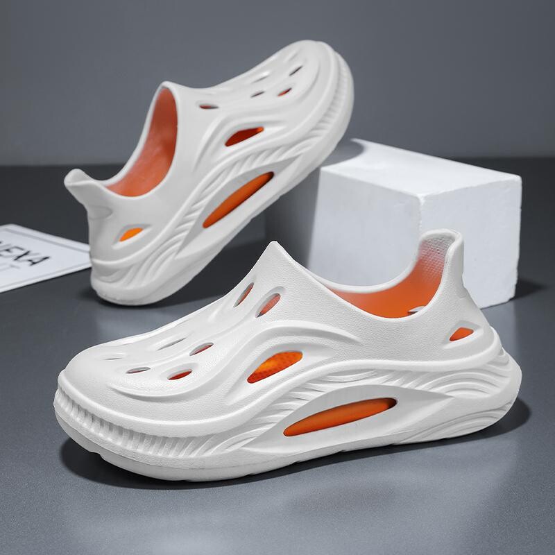 男士防滑洞洞鞋夏季2025时尚透气外穿耐磨开车钓鱼运动凉鞋软底潮