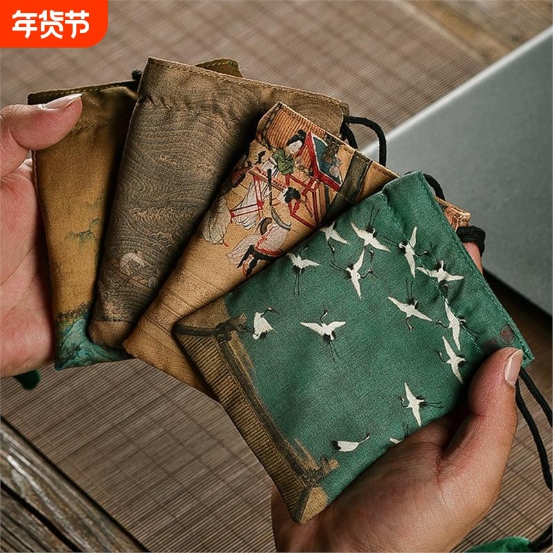 高档文玩收纳袋双层手镯珠宝绒布手串首饰袋抽绳锦囊小布袋包装袋,饰品/流行首饰/时尚饰品新,首饰袋,淘宝优惠券,粉丝福利购,淘宝优惠卷