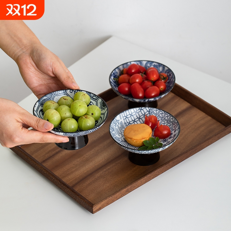 围炉煮茶果盘复古青花陶瓷