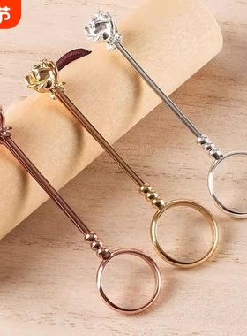 烟托女生粗中细烟三用戒指支架