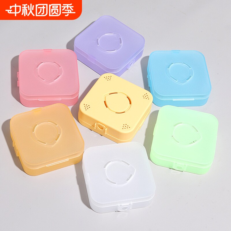 水滴型相机粉扑收纳盒空盒高颜值透气孔防尘便携方形大号盒子化妆图片