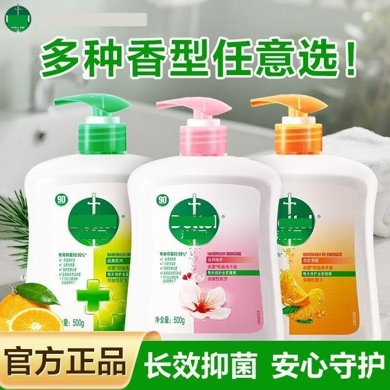 洗手液抑菌消毒滋润倍护500g瓶装按压式家庭适用除味剂官方正品
