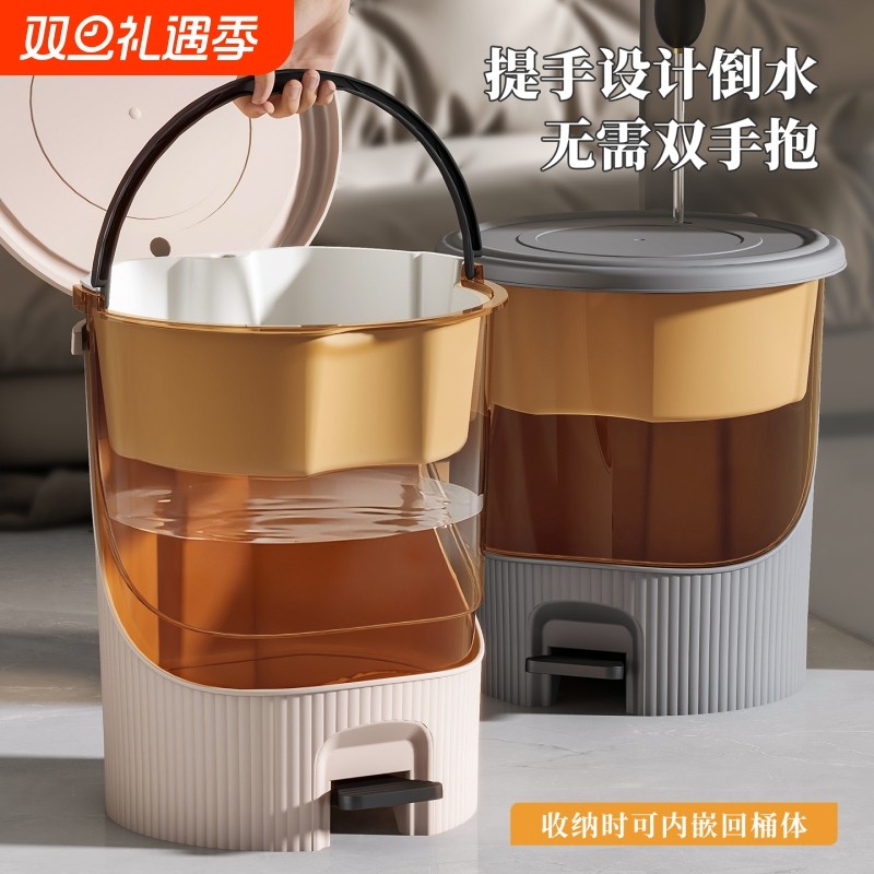 透明茶桶茶渣桶脚踏茶水桶茶台废水桶茶叶过滤茶盘排水桶茶具配件