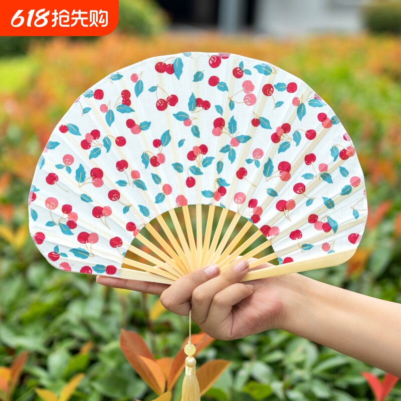 扇子古风中式折扇夏天随身便携小巧汉服刀扇拍照专用舞蹈扇手工