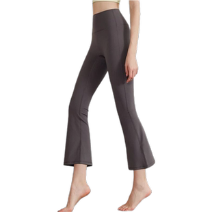 夏运动小个子瑜伽喇叭裤高腰新款健身阔腿裤外穿瑜伽裤女微喇薄款