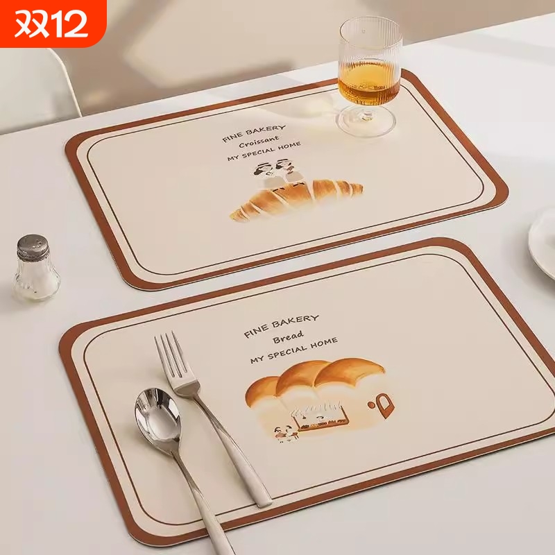 欧式风防水防油隔热简约皮革餐垫