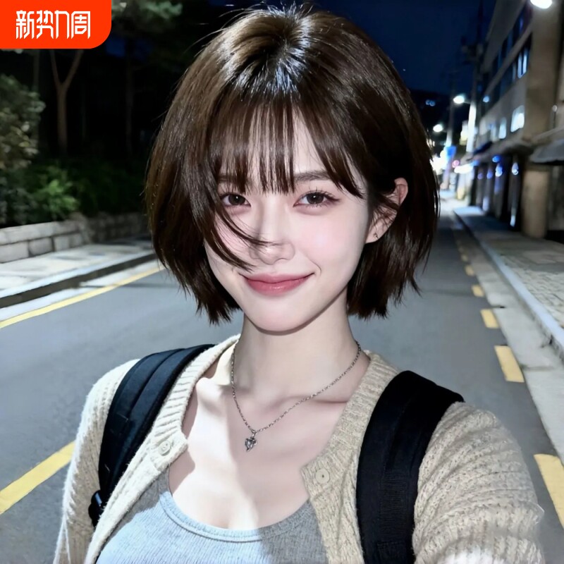 假发女韩系短直发波波头量日系漫画减龄氛围感仿真发全头套短发