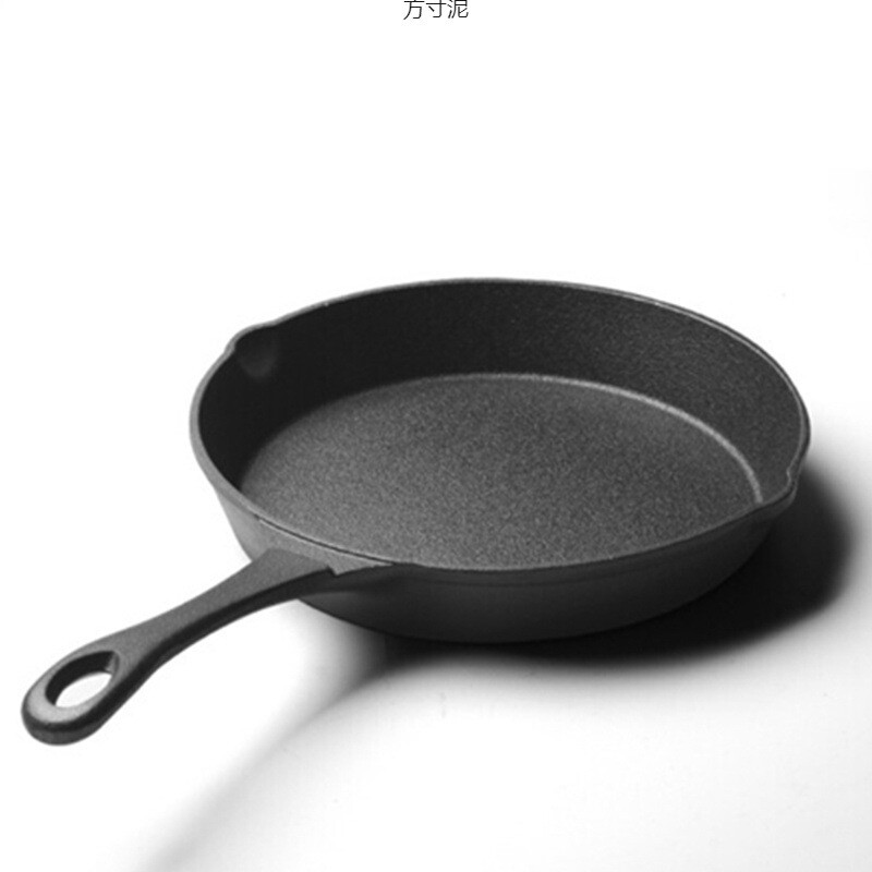 加厚铸铁平底煎锅不粘锅煎蛋牛排烙饼摊饼锅燃气电磁炉厂跨境批发