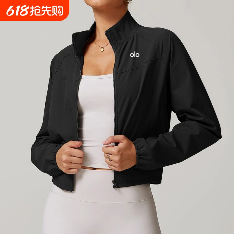 olo yoga外套女运动户外骑行夹克防风速干瑜伽健身服上衣秋季