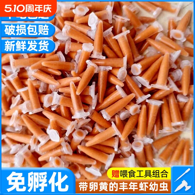 丰年虾卵孔雀鱼鱼饲料冻幼虫专用鱼苗饲料开口鱼粮水母幼鱼孵化