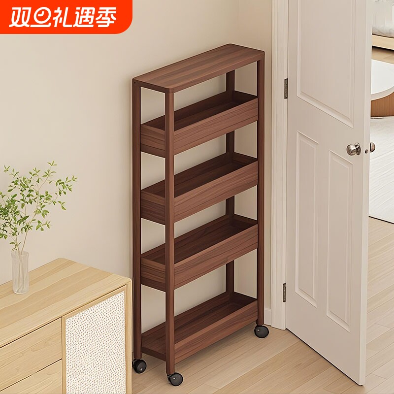 门后落地置物架移动夹缝小推车