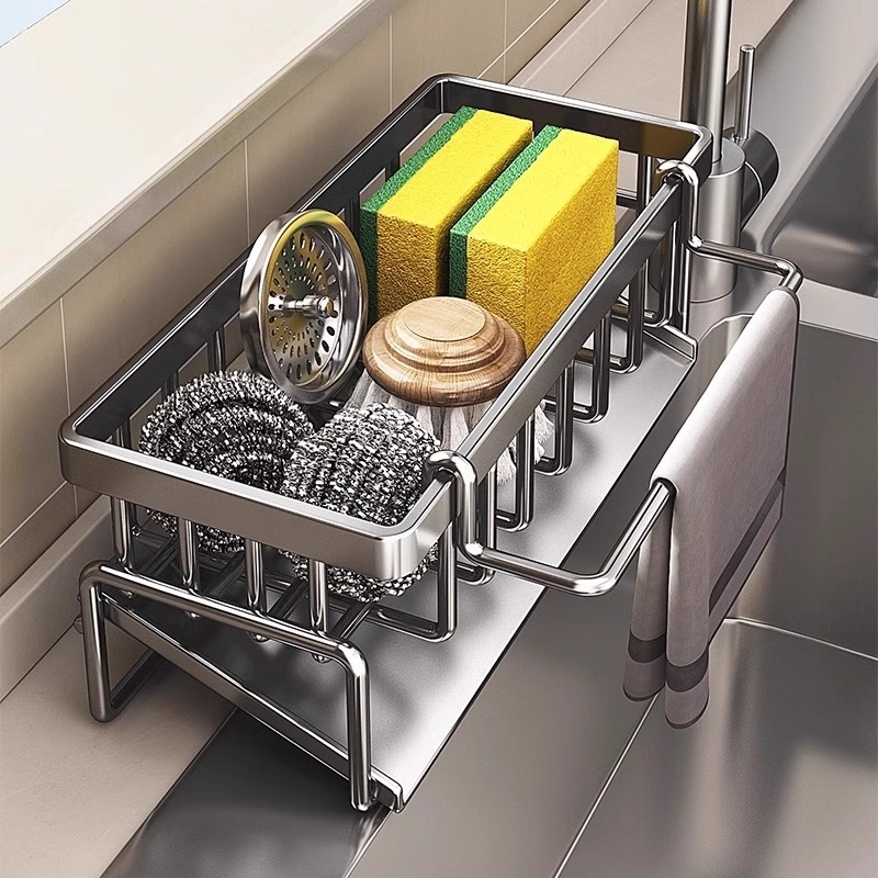 【稳固承重】家用抹布沥水收纳架