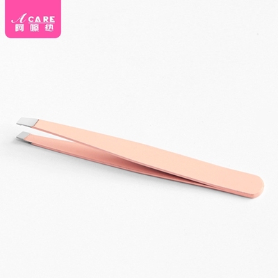 眉夹CE1SQ0-0730-浅粉平口镊子拔毛假睫毛夹子修眉毛拔胡子初学