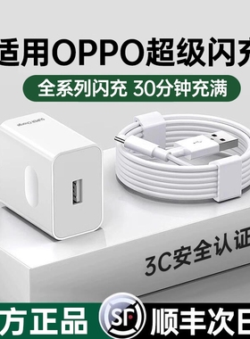【官方正品】适用oppo手机R17原装findx5真我6快充Reno5pro/6充电器typec数据线超级闪充Nove8充电头套装4044
