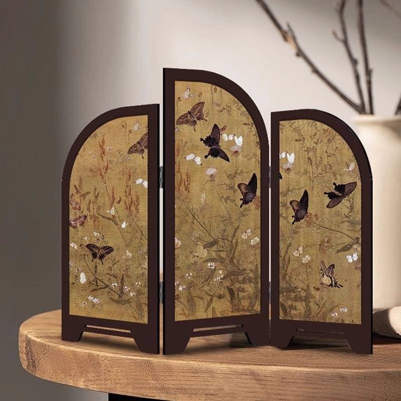 桌面屏风摆件电视柜茶室装饰画中国风摆台画氛围艺术高级感中古