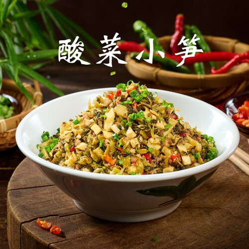 酸菜小笋湖南特产外婆菜下饭嫩笋尖230g半成品咸菜配菜新鲜竹笋 - 封面