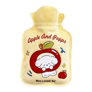 蓝色1个装 加厚保暖毛绒可爱暖水袋黄色 粉色