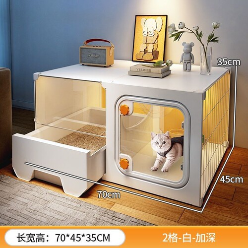 猫别墅带厕所一体式猫笼子