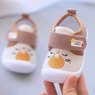 叫叫鞋8个月到2岁婴儿走路会响布鞋宝宝机能鞋魔术贴软底学步鞋子