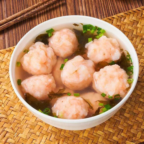 新鲜手打青虾滑火锅配菜虾丸豆捞丸子新鲜虾滑食材100g/袋