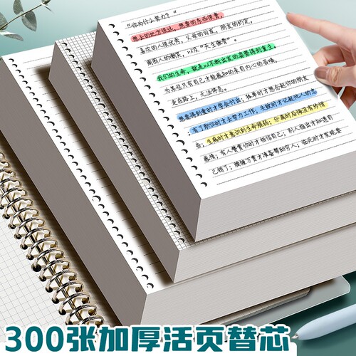 热销10W+加厚可拆卸笔记本活页纸