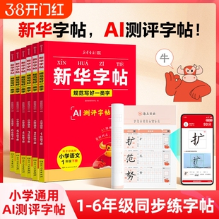 新华字帖正版一二三四五六年级下册语文同步练字帖一类字二类字人教版小学生专用字帖寒假衔接硬笔书法同步单词字典