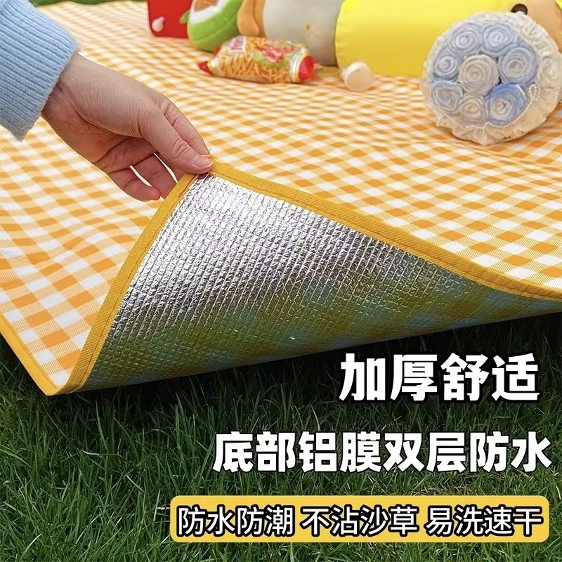 野餐垫户外防潮垫防水加厚便携徒步沙滩垫便携露营野炊草坪地垫子