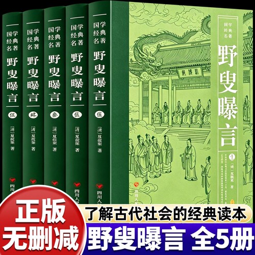 野叟曝言全5册世情英雄传奇小说