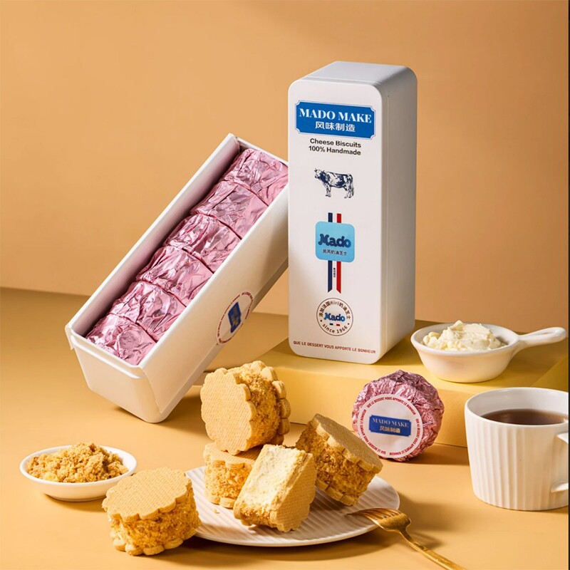 冰淇淋口感丨冻啃乳酪夹心芝士白脱夹心饼干黄油曲奇糕点休闲零食 - 天天特卖工厂出品