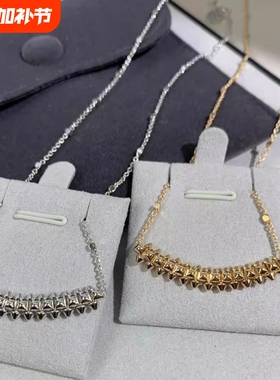 香铆钉钉子项链子弹头锁骨链情侣男女高级感金色玫瑰金黄金戒指