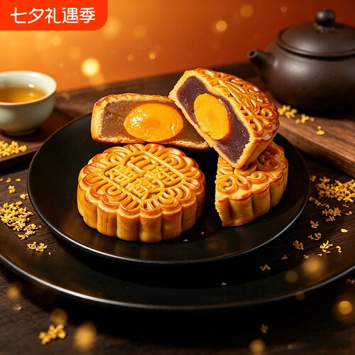 80g蛋黄传统月饼广式莲蓉豆沙板栗中秋糕点零食客乡椰蓉下午茶