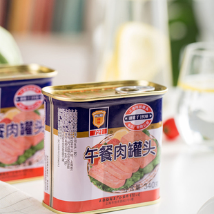 上海梅林经典 午餐肉340g开罐即食肉制品熟食三明治火腿罐头猪肉