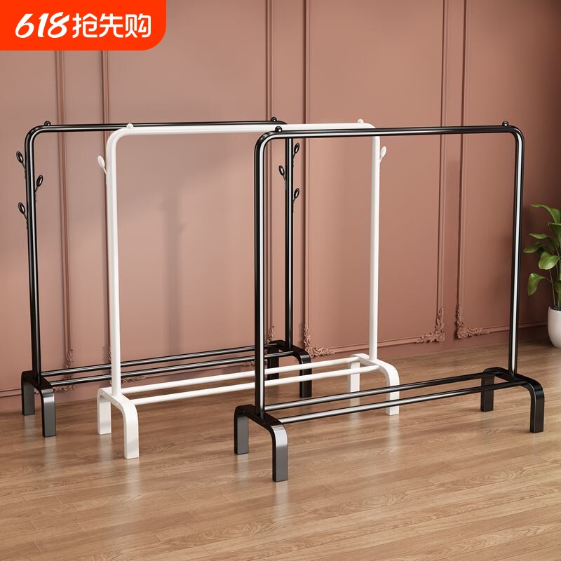 简易衣架家用卧室落地多功能衣帽架室内阳台可移动凉晒衣服的架子