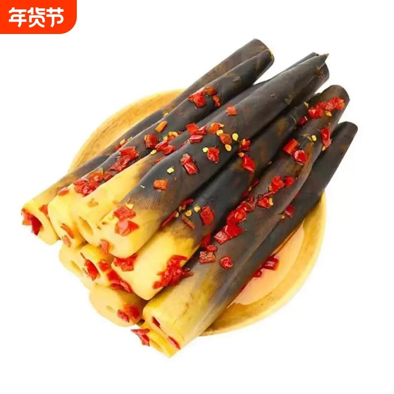 2024年手剥笋开袋即食泡椒笋尖竹笋干小零食泡椒味新鲜袋装酸辣