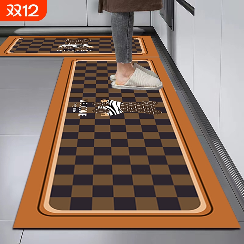 硅藻泥厨房地垫防滑防油可擦免洗专用脚垫吸水垫子免清洗地毯整铺