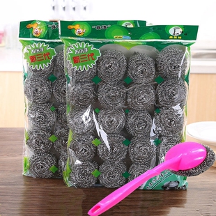 食品级304钢丝球不掉丝不锈钢家用清洁球厨房用刷锅球洗碗铁丝球