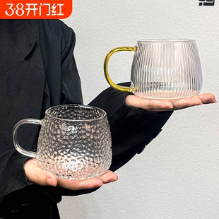 欧式杯ins高颜值花茶杯玻璃杯带盖耐高温高硼硅家用透明双层单层