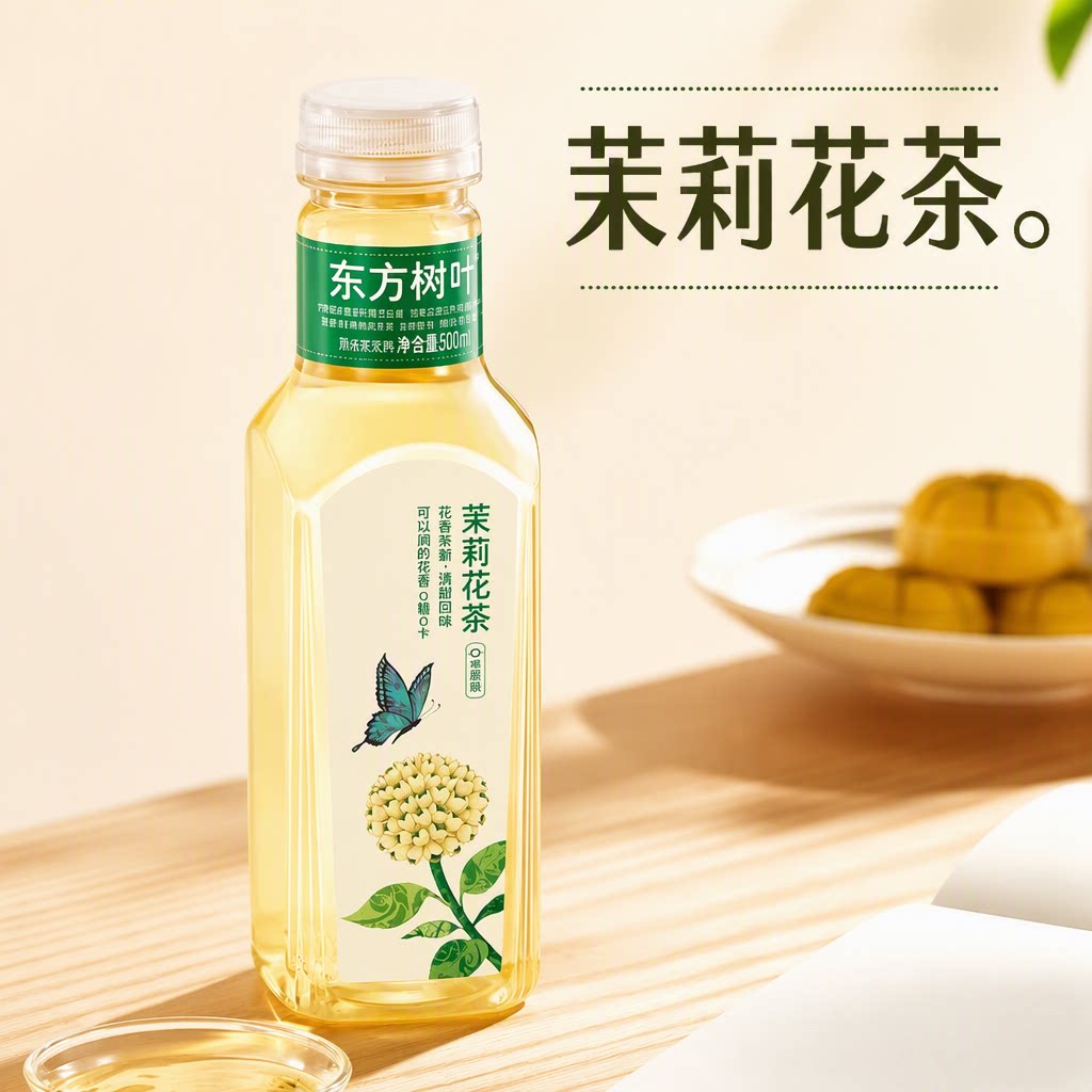 农夫山泉东方树叶茉莉花茶青柑普洱500ml*8瓶陈皮白茶绿茶饮料图片