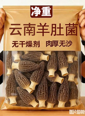 干货羊肚菌特产级云南新鲜羊肚菌头茬剪柄农家菌菇煲汤食材
