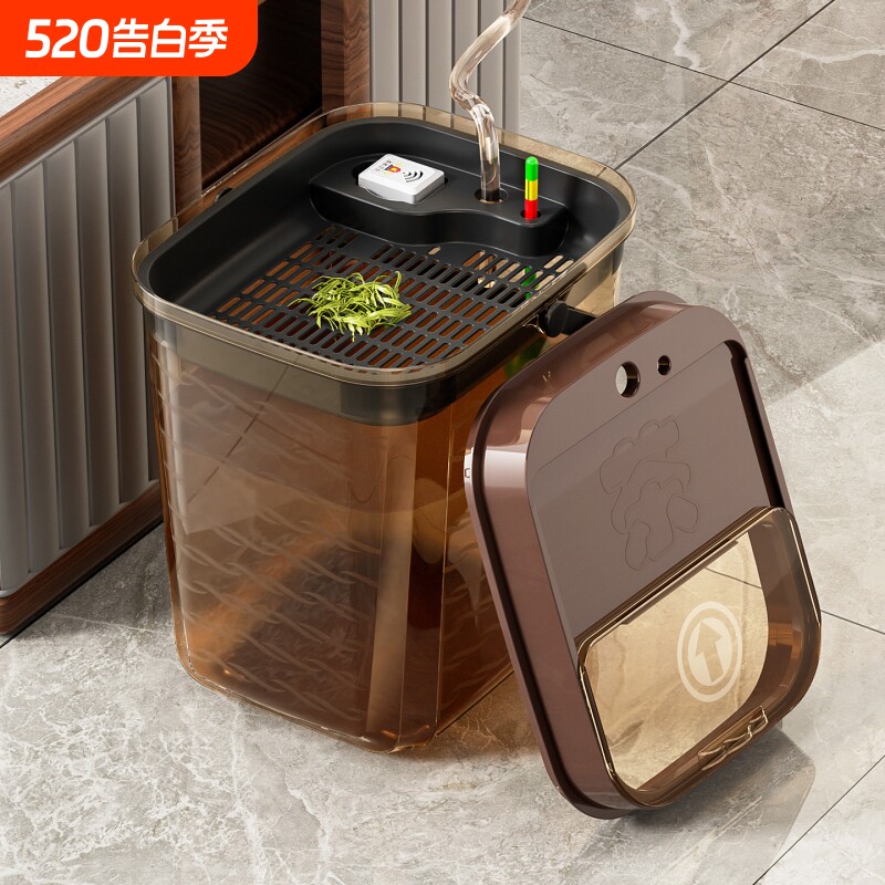 透明茶桶茶渣桶茶水桶茶叶废水桶茶台过滤茶盘排水桶茶具配件泡茶